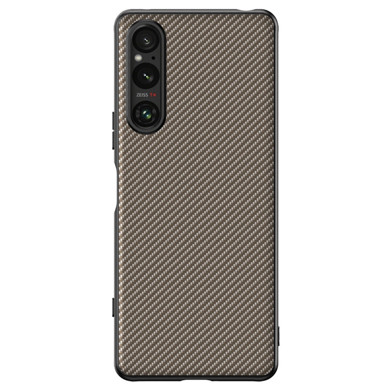 

Für Sony Xperia 1 V Carbon Faser Textur Hülle Hartpc Ultra Slim Protective Deckung - Kohlenstoffgold, Sony Xperia 1 V