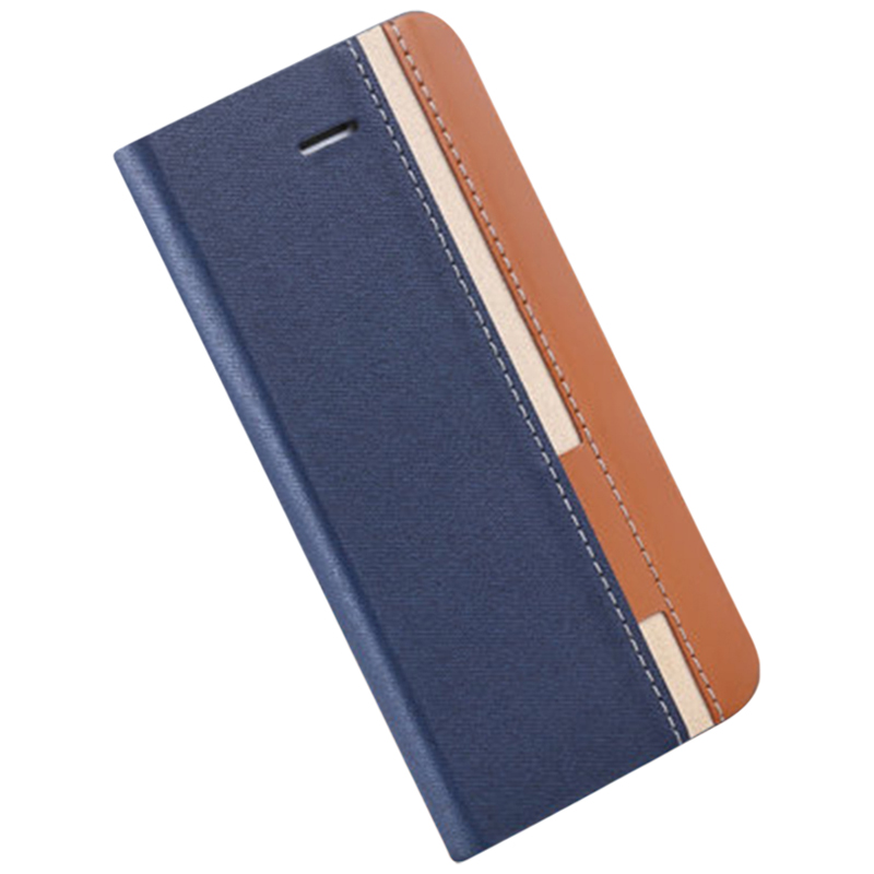 

Für Doogee X98 / X98 Pro PU Leder Telefon Hülle Kartenschlitzständer Farbspleißabdeckung - Blau, Doogee X98