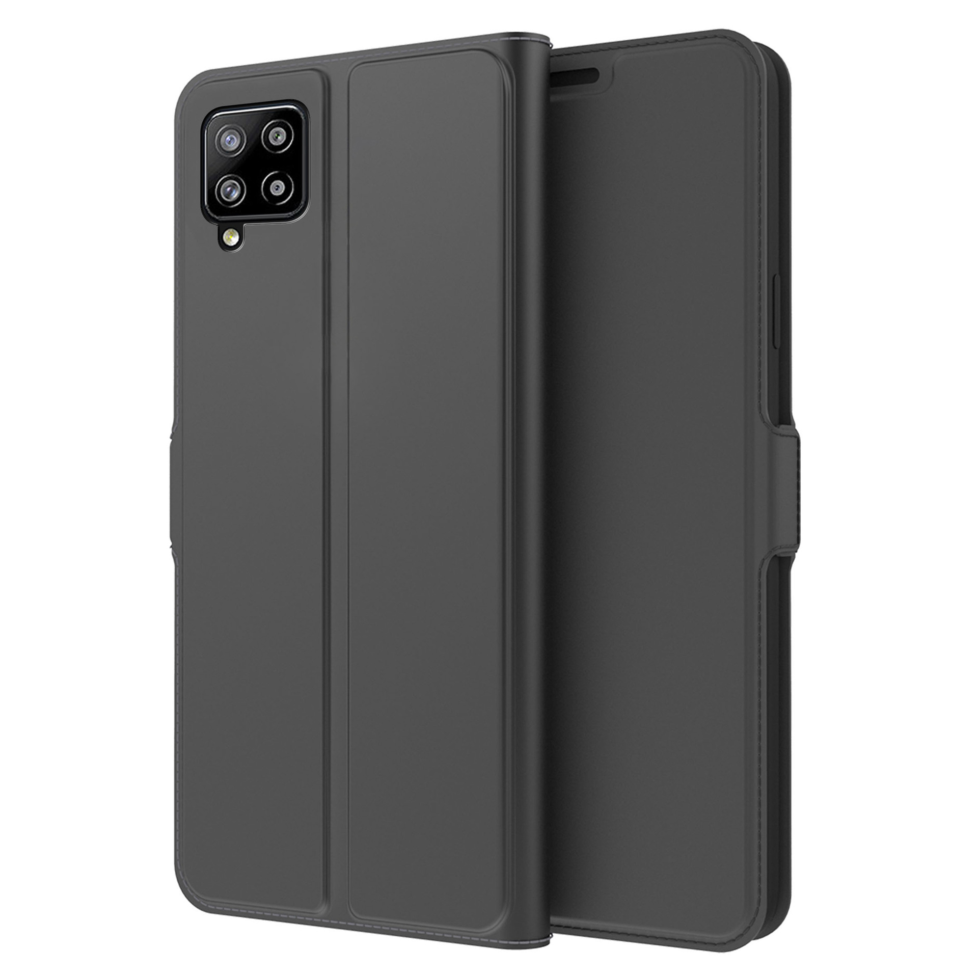 

Für Samsung Galaxy A22 4G (EU -version) Kartenhalter Telefon Leder -hülle Smartphone -abdeckung - Schwarz, Galaxy A22 4G (EU Version)