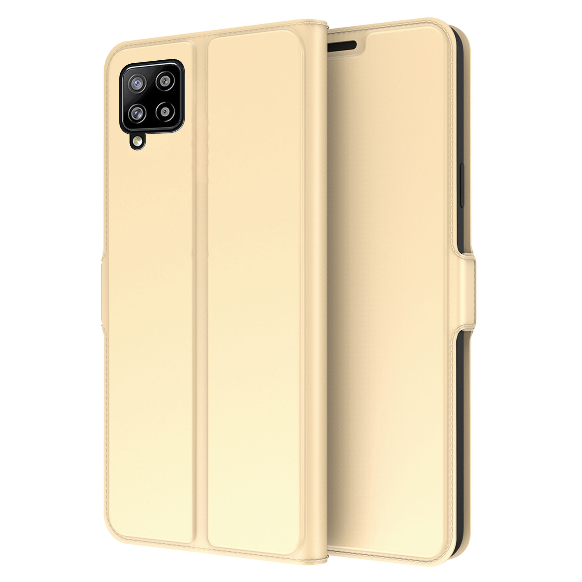 

Für Samsung Galaxy A22 4G (EU -version) Kartenhalter Telefon Leder -hülle Smartphone -abdeckung - Gold, Galaxy A22 4G (EU Version)