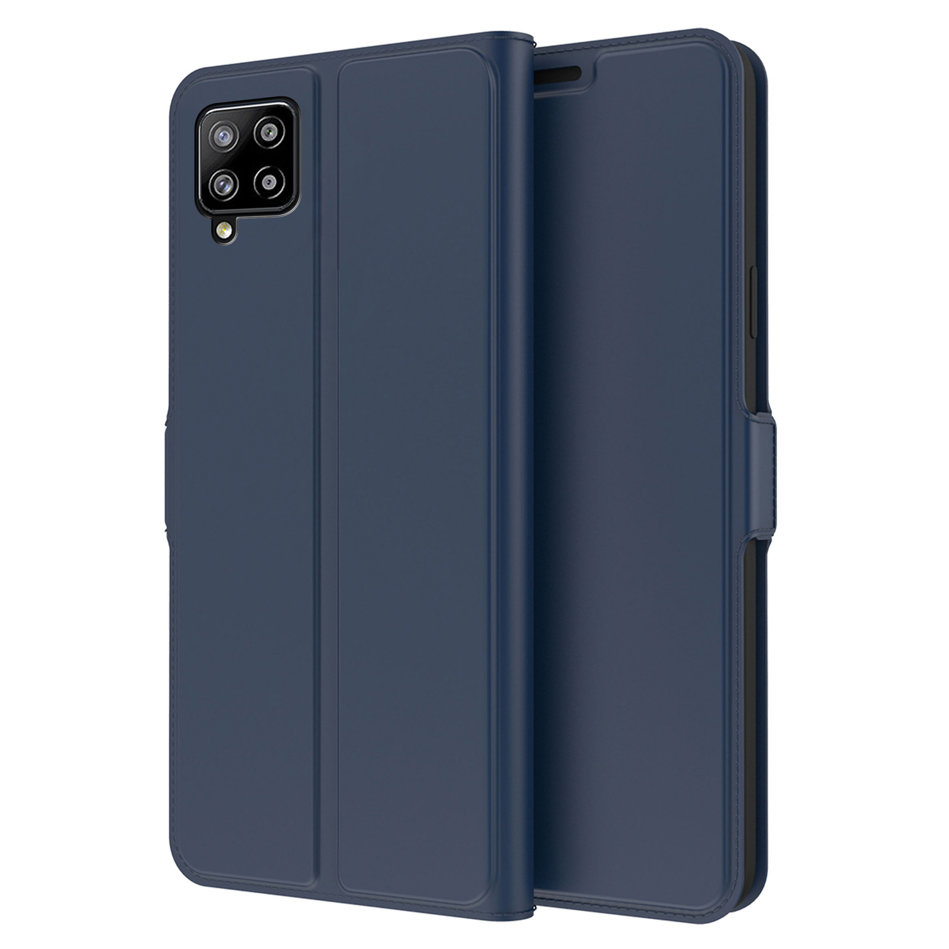 

Für Samsung Galaxy A22 4G (EU -version) Kartenhalter Telefon Leder -hülle Smartphone -abdeckung - Blau, Galaxy A22 4G (EU Version)