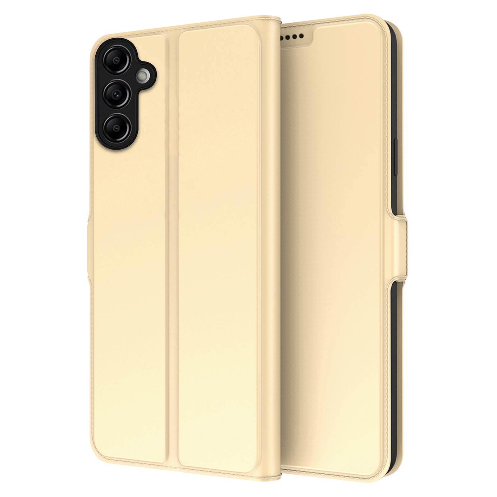 

Für Samsung Galaxy M54 5G / F54 5G PU Lederkartenhalter Telefon Deckungsständer Anti-drop-hülle - Gold, Galaxy M54 5G
