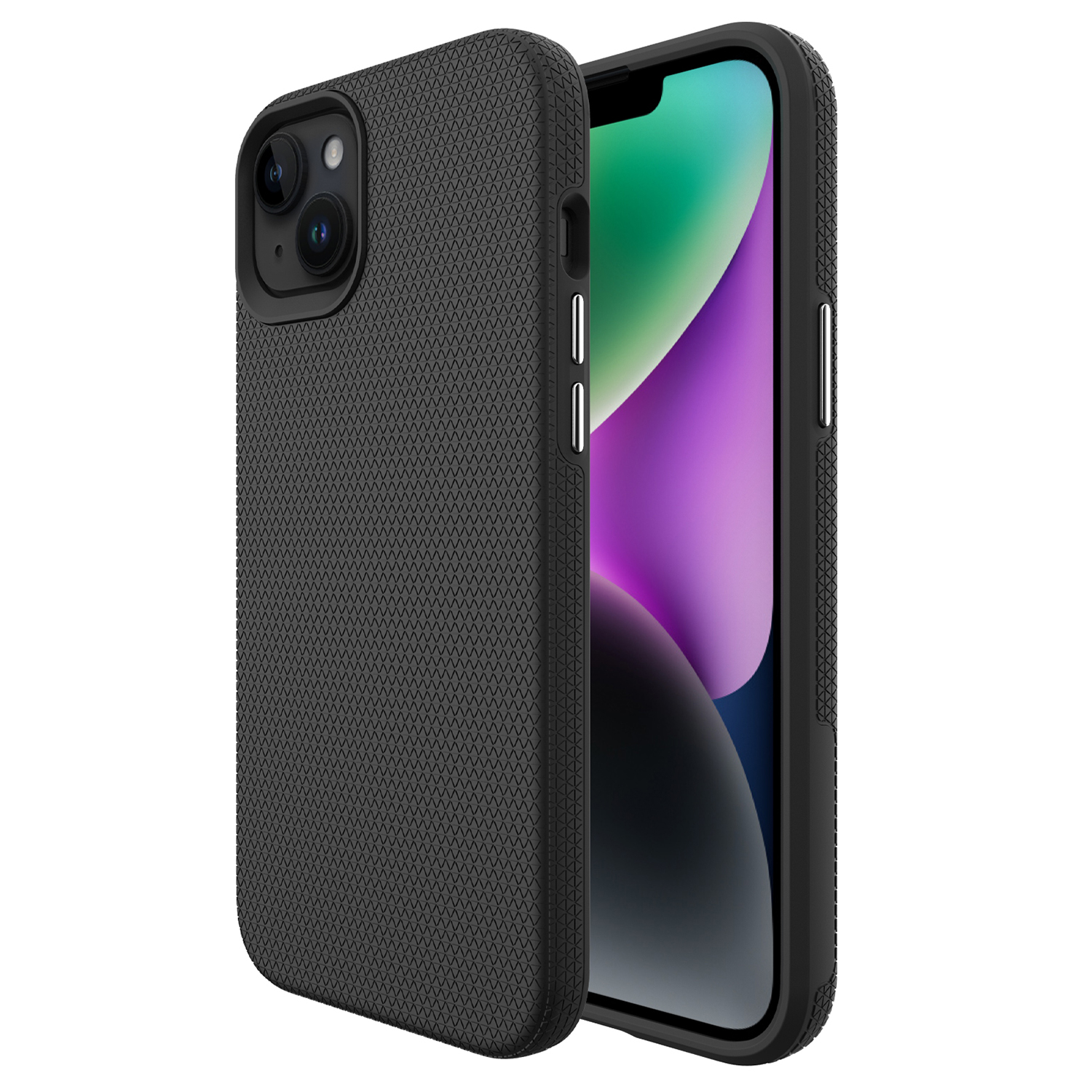 

Vier Ecke Anti-drogen-telefonhülle Für Iphone 15, Tpu+pc-schutzhilfe - Schwarz, iPhone 15