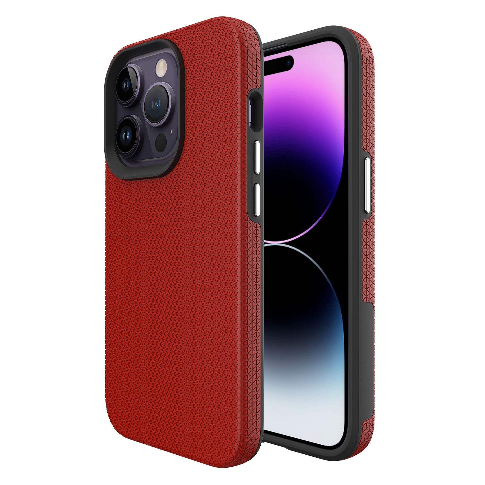 

TPU+PC Dual Layer Phone Hülle Für Iphone 15 Pro Max, Drop-proof-smartphone-abdeckung - Rot, iPhone 15 Pro Max