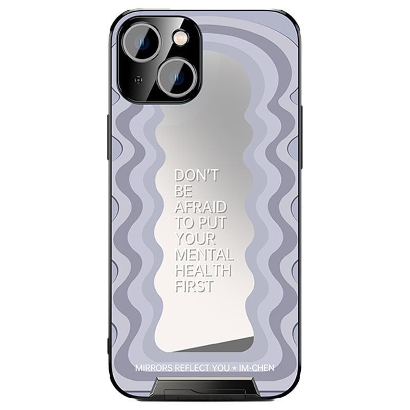 

Im-chen Für Iphone 14 Inspirational Word Mirror Phone Case Anti-drop Tpu+pc-cover Mit Pull-out-kickstand - Lila, iPhone 14