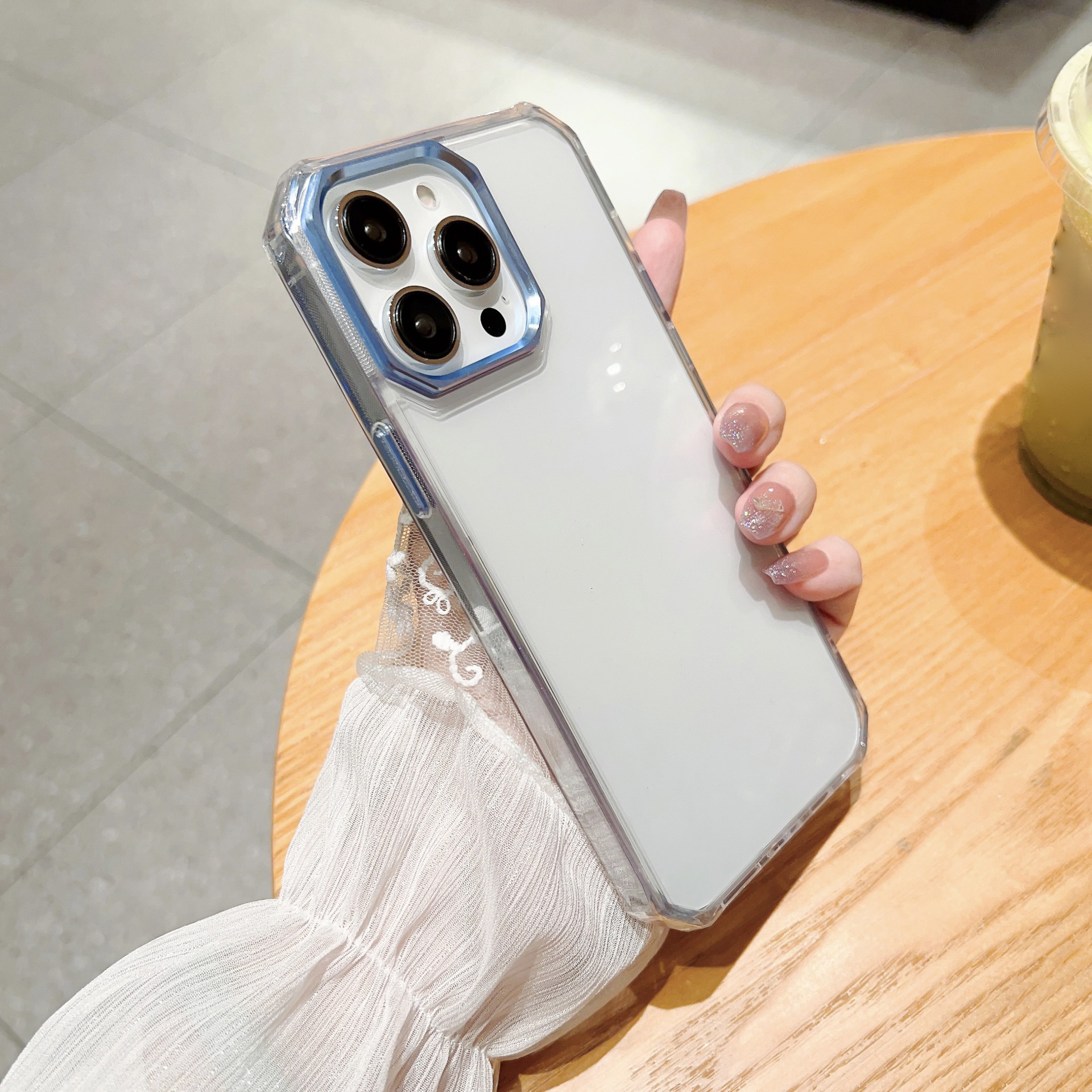 

BulkSourcing Transparent Phone Case Für Iphone 12 Pro Max. 6,7 Zoll TPU+PC Slim Telefonschale Mit Metalllinsenrahmen (MOQ: 10) - Saphir, iPhone 12 Pro Max