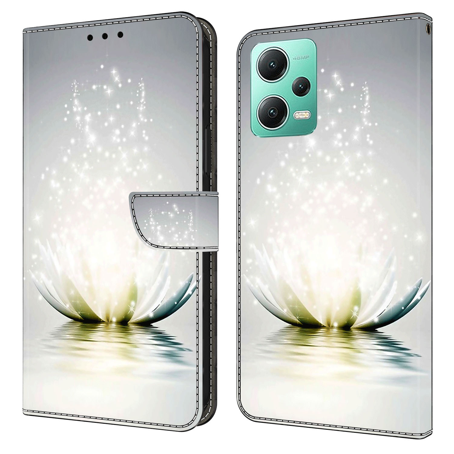 

Telefonkoffer Für Xiaomi Redmi Note 12 5G (China) /(indien) /(global) / Poco X5 5g, PU Leder 3D Muster Ständer Flip Wallet Wallet - Lotus, Xiaomi Redmi Note 12 5G (China)