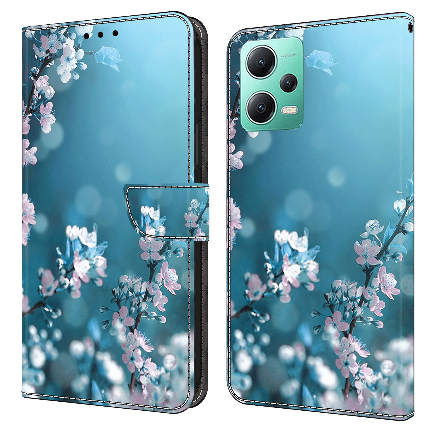 

Telefonkoffer Für Xiaomi Redmi Note 12 5G (China) /(indien) /(global) / Poco X5 5g, PU Leder 3D Muster Ständer Flip Wallet Wallet - Pflaumenblüten, Xiaomi Redmi Note 12 5G (China)