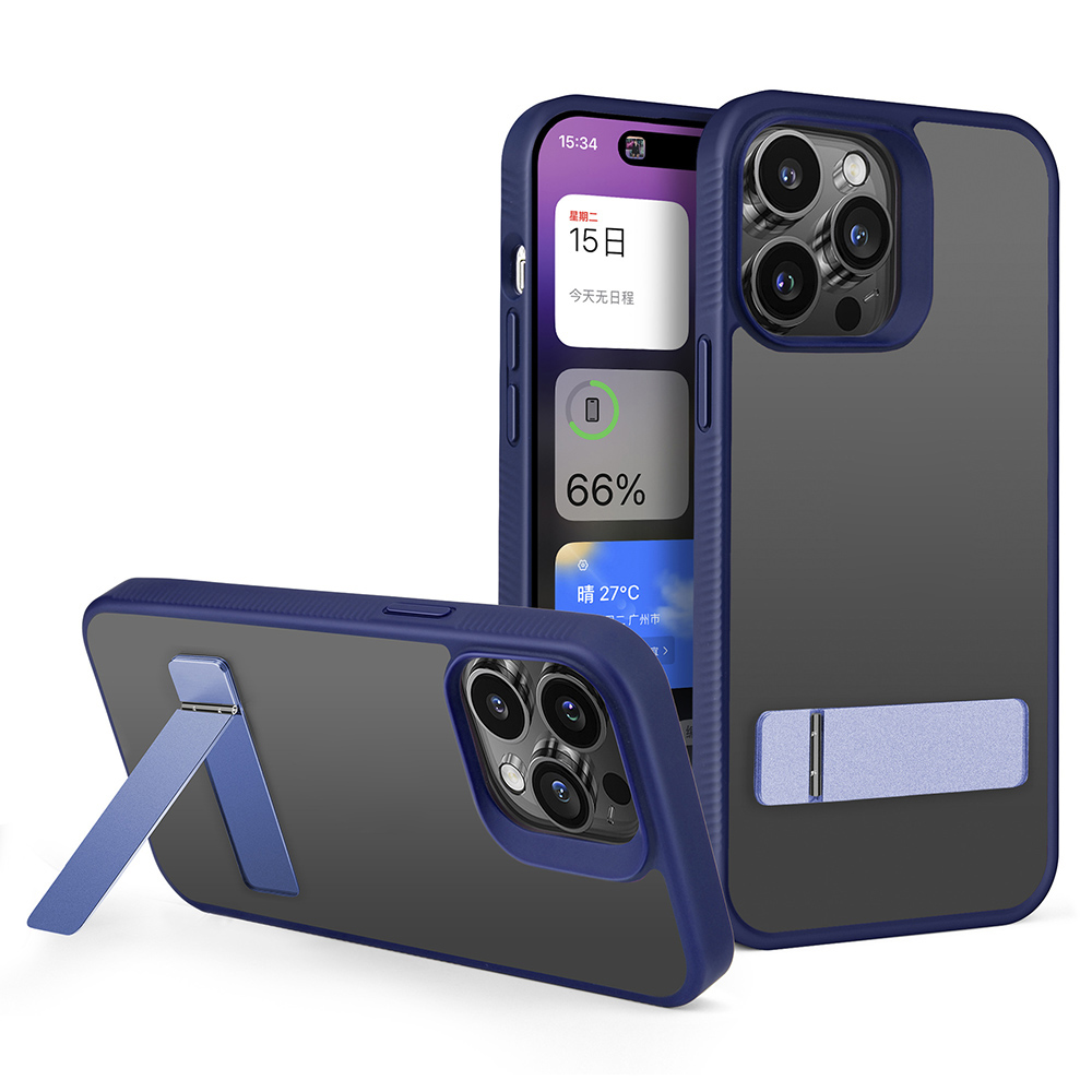 

BulkSourcing Style G Zurück-cover Für Iphone 14 Pro Max Skin-touch Tpu+acrylphone Mit Kickstand - Saphir, iPhone 14 Pro Max