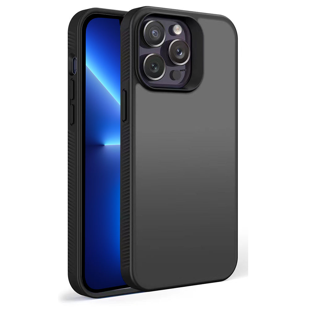 

Style G Für Iphone 13 Pro Max Skin-touch Matte TPU+PC Phone Case Anti-rutsch-rutsch-abdeckung - Dunkles Schwarz, iPhone 13 Pro Max