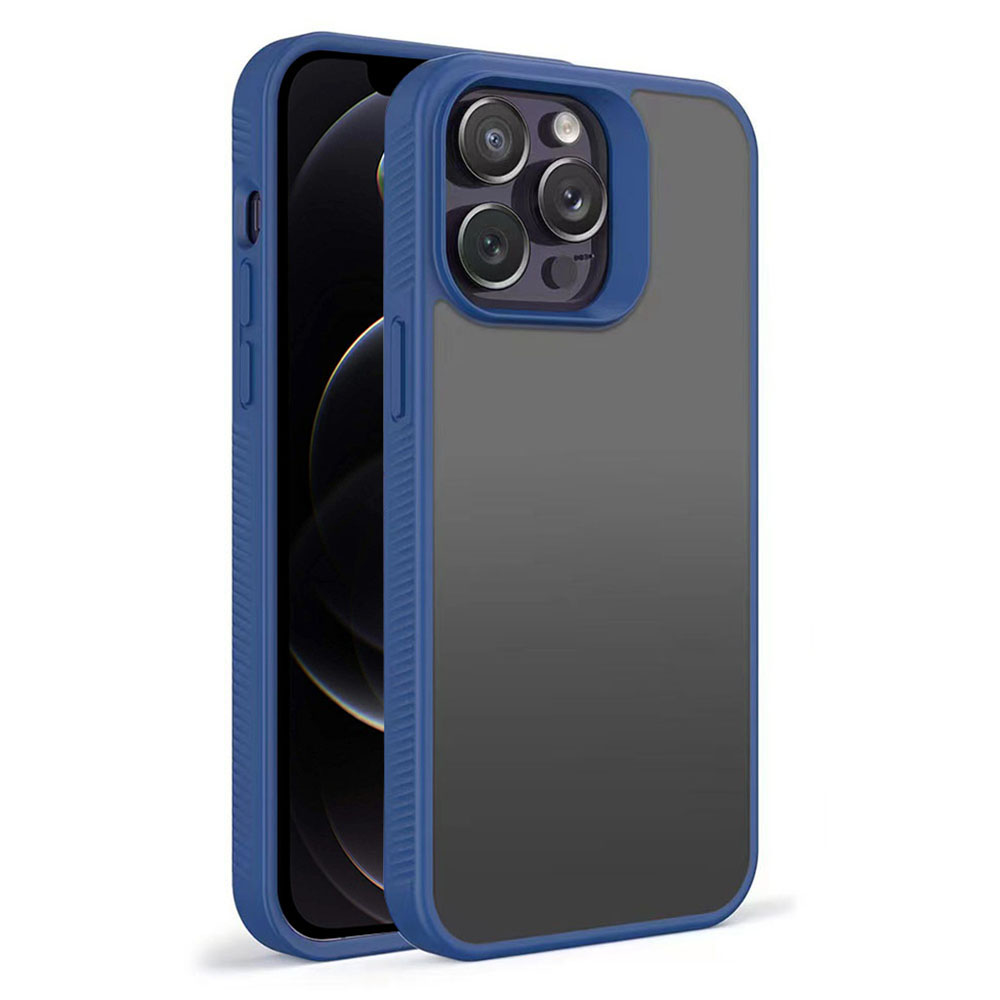 

Stil G Für Iphone 12 / 12 Pro Skin-touch Matte TPU+PC Phone Hülle Schlupf-rückbedeckung Rückzugsabdeckung - Navy Blau, iPhone 12