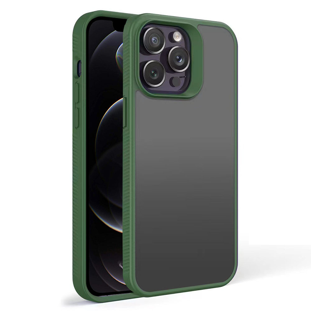 

Stil G Für Iphone 12 / 12 Pro Skin-touch Matte TPU+PC Phone Hülle Schlupf-rückbedeckung Rückzugsabdeckung - Grün, iPhone 12