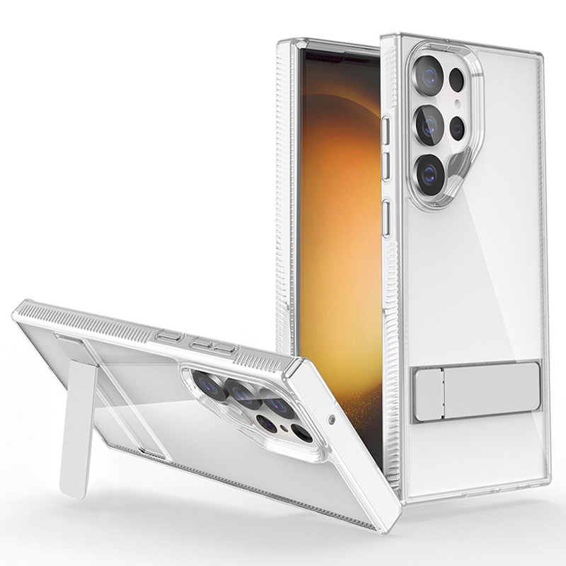 

Style G Für Samsung Galaxy S23 Ultra Kickstand TPU + Acryl Clear Case Protective Phone Cover - Transparent, Galaxy S23 Ultra