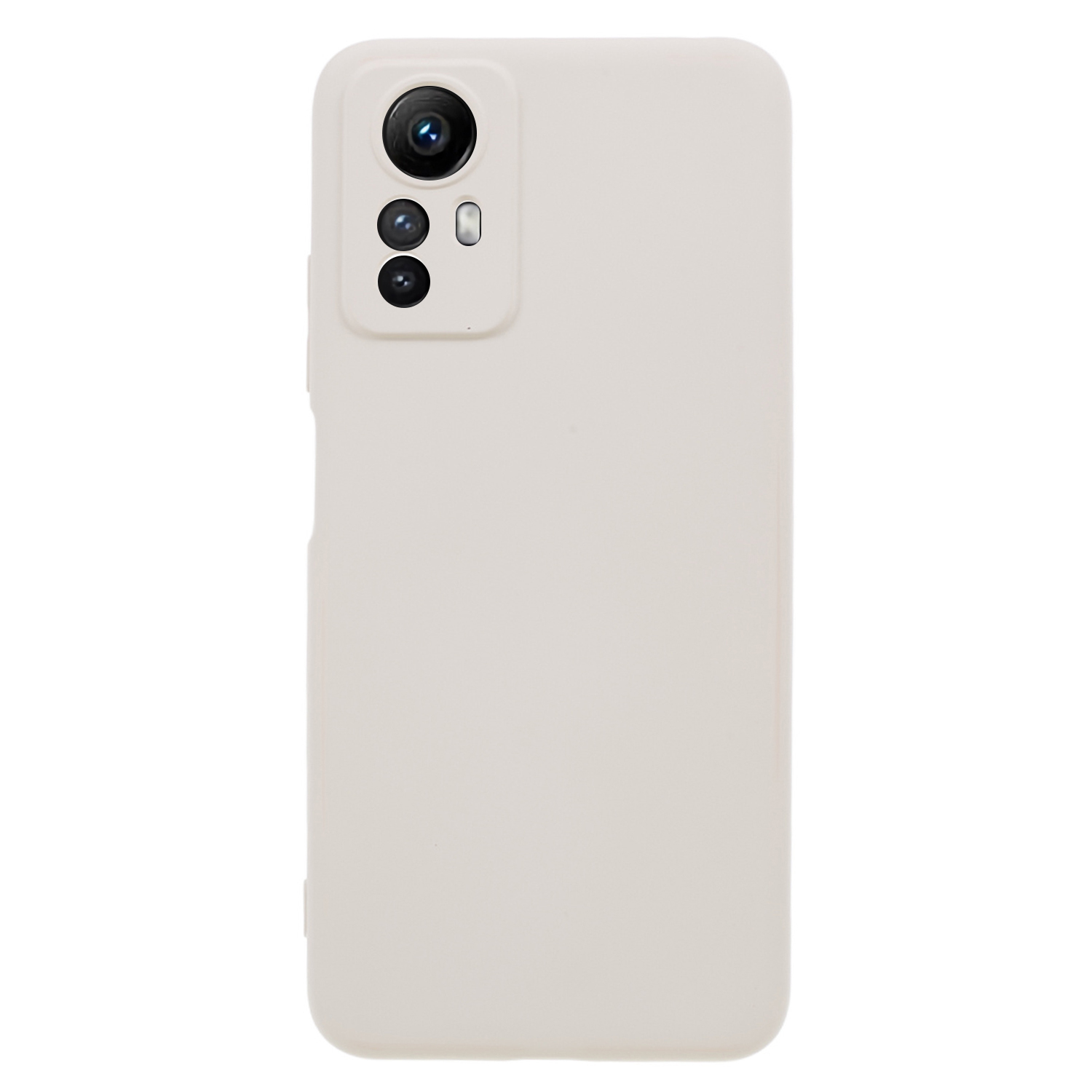

Für Xiaomi Redmi Anmerkung 12s 4G Süßigkeiten Farbe Gummiziert Tpu-hülle Anti-kratzer-faserfaser Telefonabdeckung - Weiss, Xiaomi Redmi Note 12S 4G