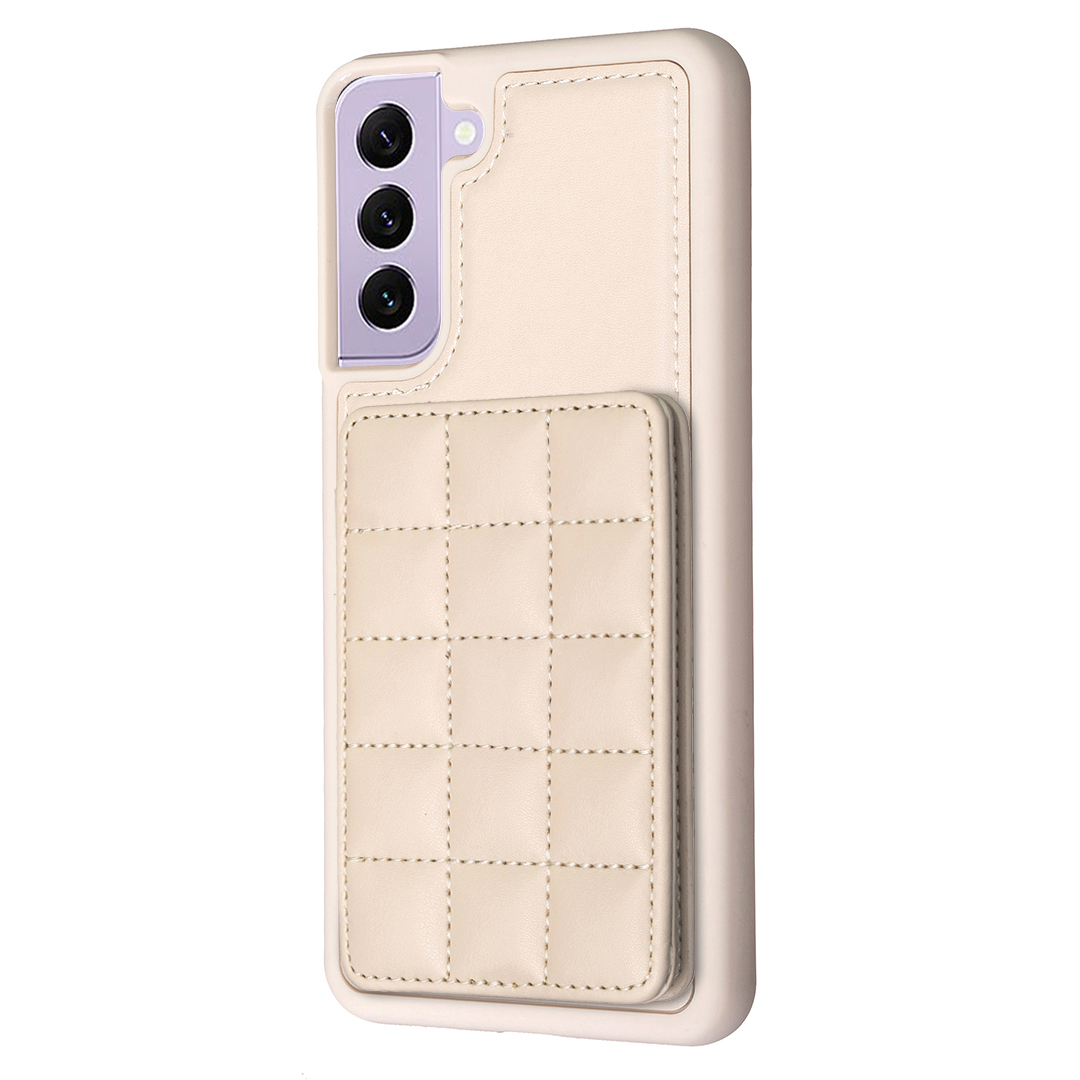 

Style-bf24 Für Samsung Galaxy S22 5G Telefonkartkartenplätze Kickstand PU Leder Beschichtete Tpu-rückseite - Beige, Galaxy S22 5G