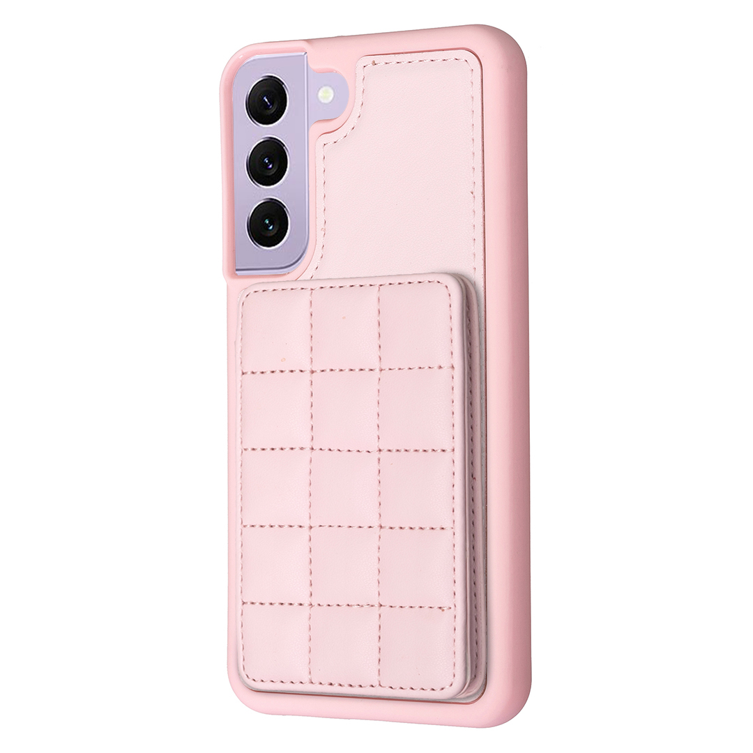 

Style-bf24 Für Samsung Galaxy S22 5G Telefonkartkartenplätze Kickstand PU Leder Beschichtete Tpu-rückseite - Rosa, Galaxy S22 5G