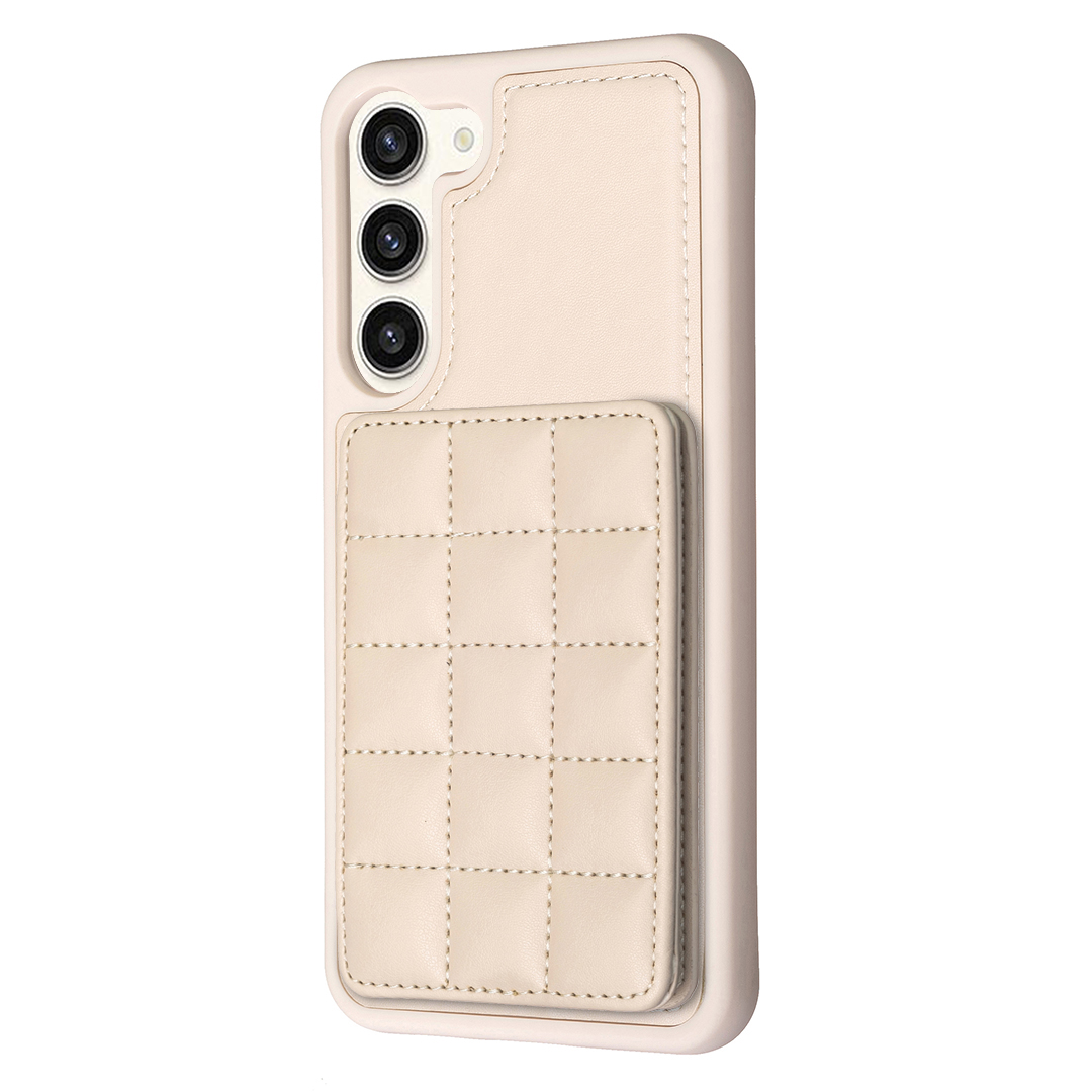 

Style-BF24 Für Samsung Galaxy S23+ Kickstand-kartenhalter-telefonhülle Pu-lederschicht TPU Cover - Beige, Galaxy S23+