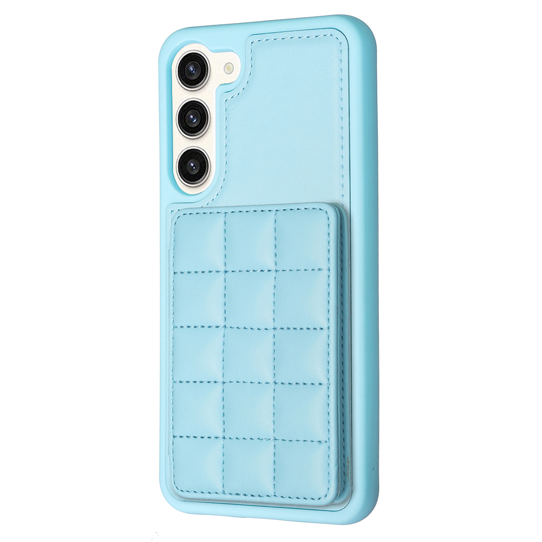

Style-BF24 Für Samsung Galaxy S23+ Kickstand-kartenhalter-telefonhülle Pu-lederschicht TPU Cover - Blau, Galaxy S23+