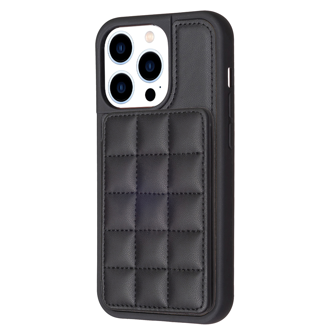 

Style-BF24 Für Iphone 14 Pro Max-karten-slots Telefon Cover Kickstand PU Leder + Tpu-telefonhülle - Schwarz, iPhone 14 Pro Max
