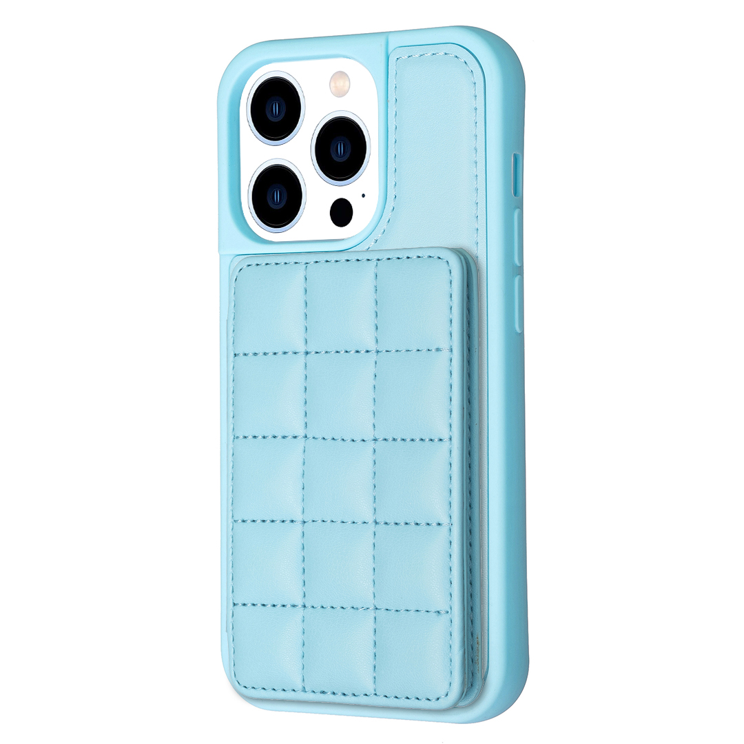 

Style-BF24 Für Iphone 14 Pro Max-karten-slots Telefon Cover Kickstand PU Leder + Tpu-telefonhülle - Blau, iPhone 14 Pro Max