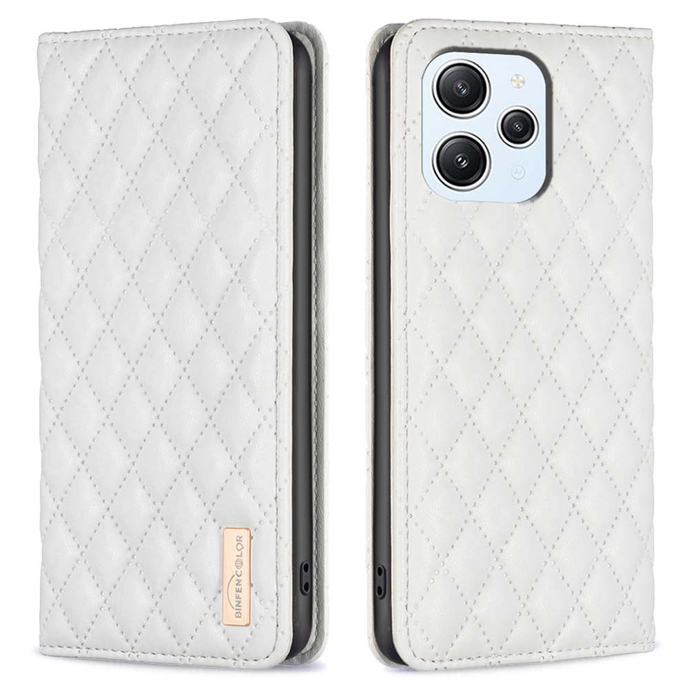 

Binfen Color BF Style-16 Für Xiaomi Redmi 12 4G Kartenhalter Telefonabdeckung Anti-kratzer-pu-leder-telefon-shell-hülle - Weiss, Xiaomi Redmi 12 4G
