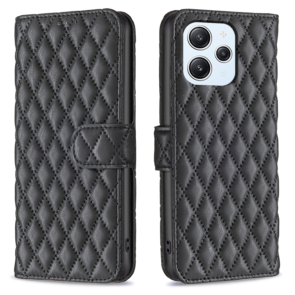 

Binfen Color BF Style-14 Für Xiaomi Redmi 12 4G Brieftasche Handy-hülle Eingeprägter Lederständer Smartphone-abdeckung - Schwarz, Xiaomi Redmi 12 4G