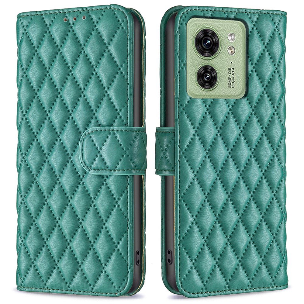 

Binfen Color BF Style-14 Für Motorola Edge 40 5G Wallet Phone Leder Hülle Gedruckter Ständer Smartphone Cover - Grün, Motorola Edge 40 5G