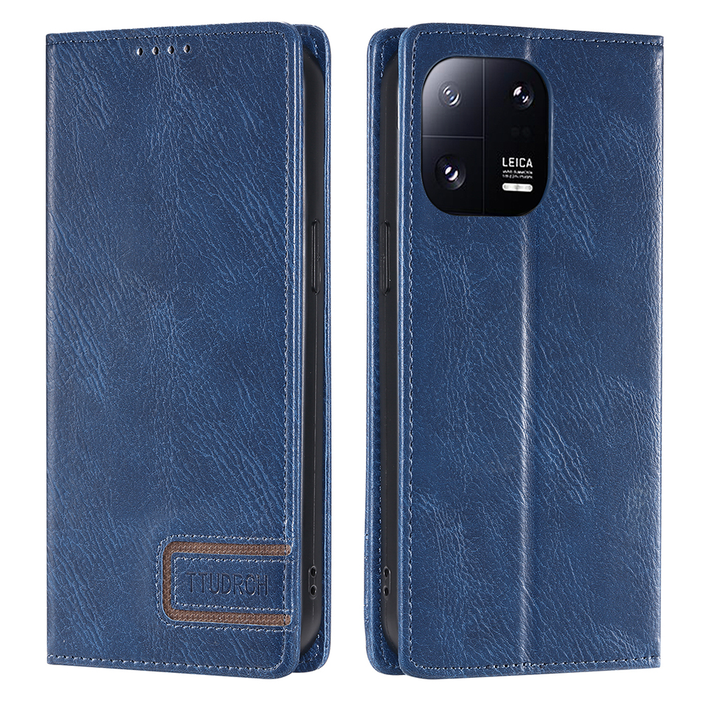 

Ttudrch Style 007 Mobiltelefonhülle Für Xiaomi 13 Pro 5g, Brieftasche PU Leder RFID -blockierungsabdeckung - Blau, Xiaomi 13 Pro 5G