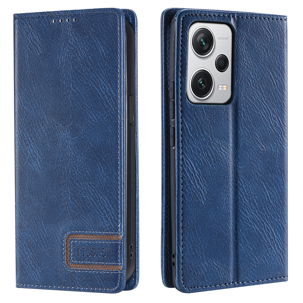 

Ttudrch Style 007 Für Xiaomi Redmi Note 12 Pro+ 5G Schockfeste RFID -blockierung Brieftaschenhülle PU -leder -ständer Cover - Blau, Xiaomi Redmi Note 12 Pro+ 5G