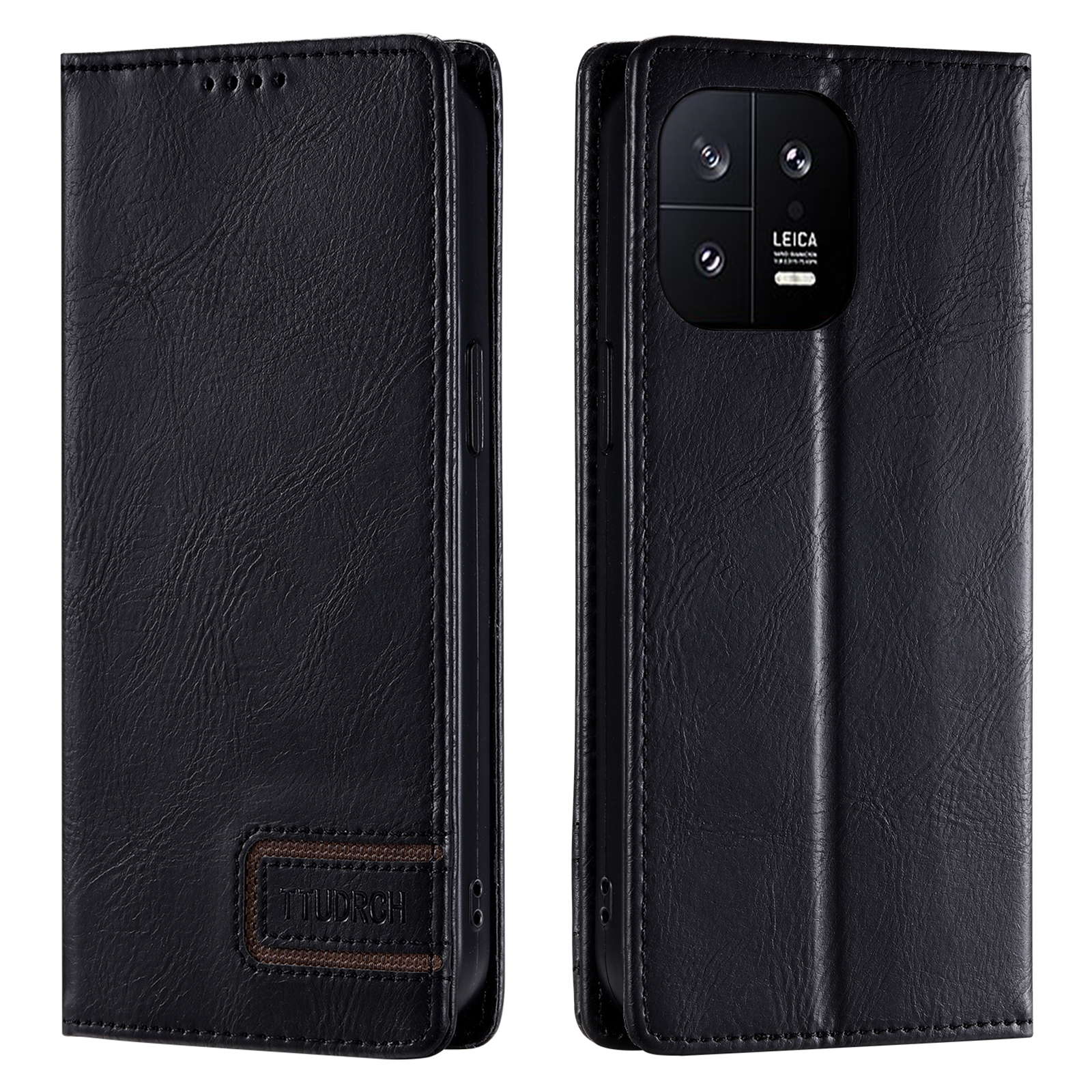 

Ttudrch Style 007 Für Xiaomi 13 Magnetische Telefonschalen -hülle Wallet Stand PU Leder RFID -blockierung - Schwarz, Xiaomi 13