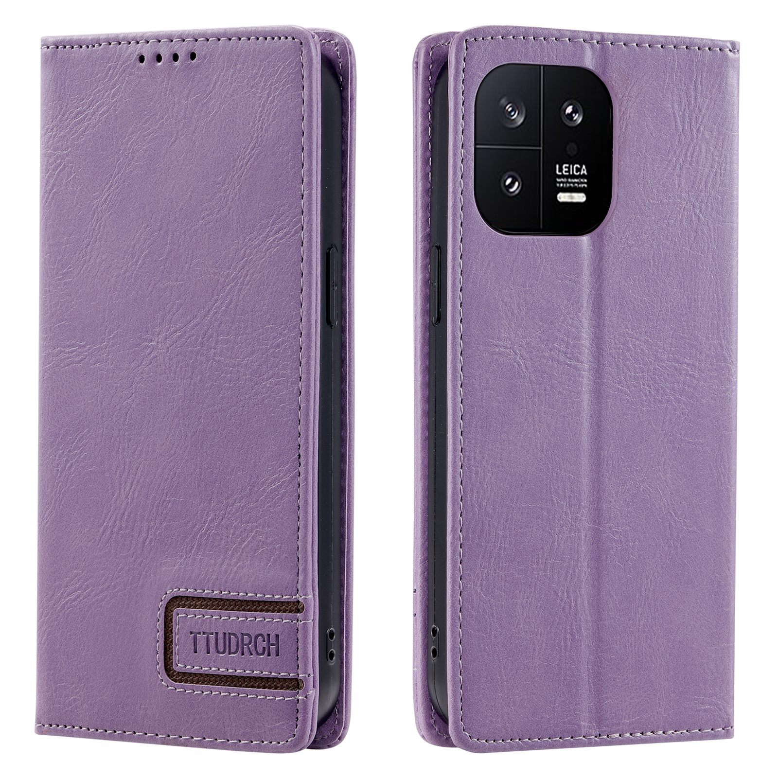 

Ttudrch Style 007 Für Xiaomi 13 Magnetische Telefonschalen -hülle Wallet Stand PU Leder RFID -blockierung - Lila, Xiaomi 13