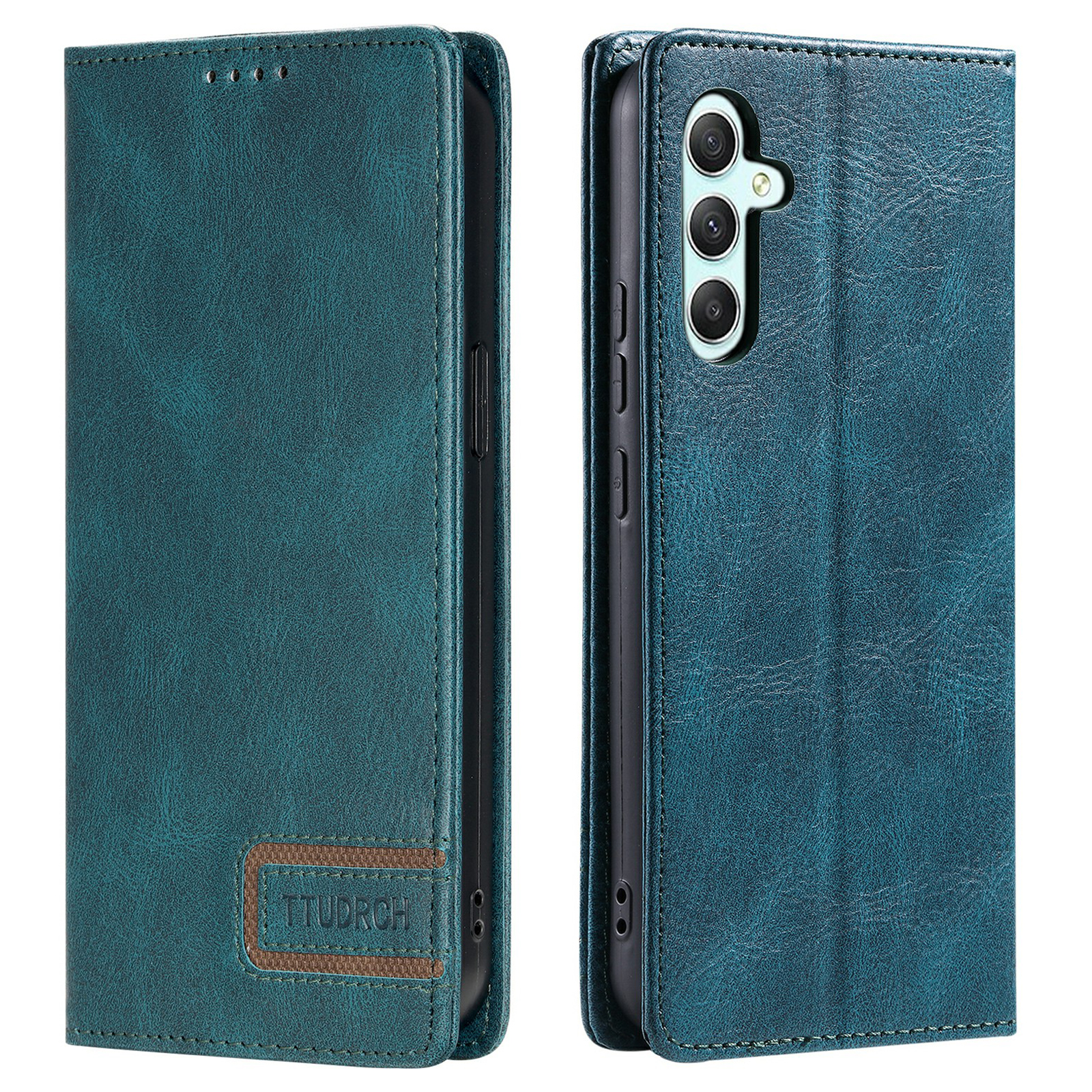 

Ttudrch Style 007 Für Samsung Galaxy A34 5G Wallet Phone Hülle RFID Blocking Lederständer Cover - Grün, Galaxy A34 5G