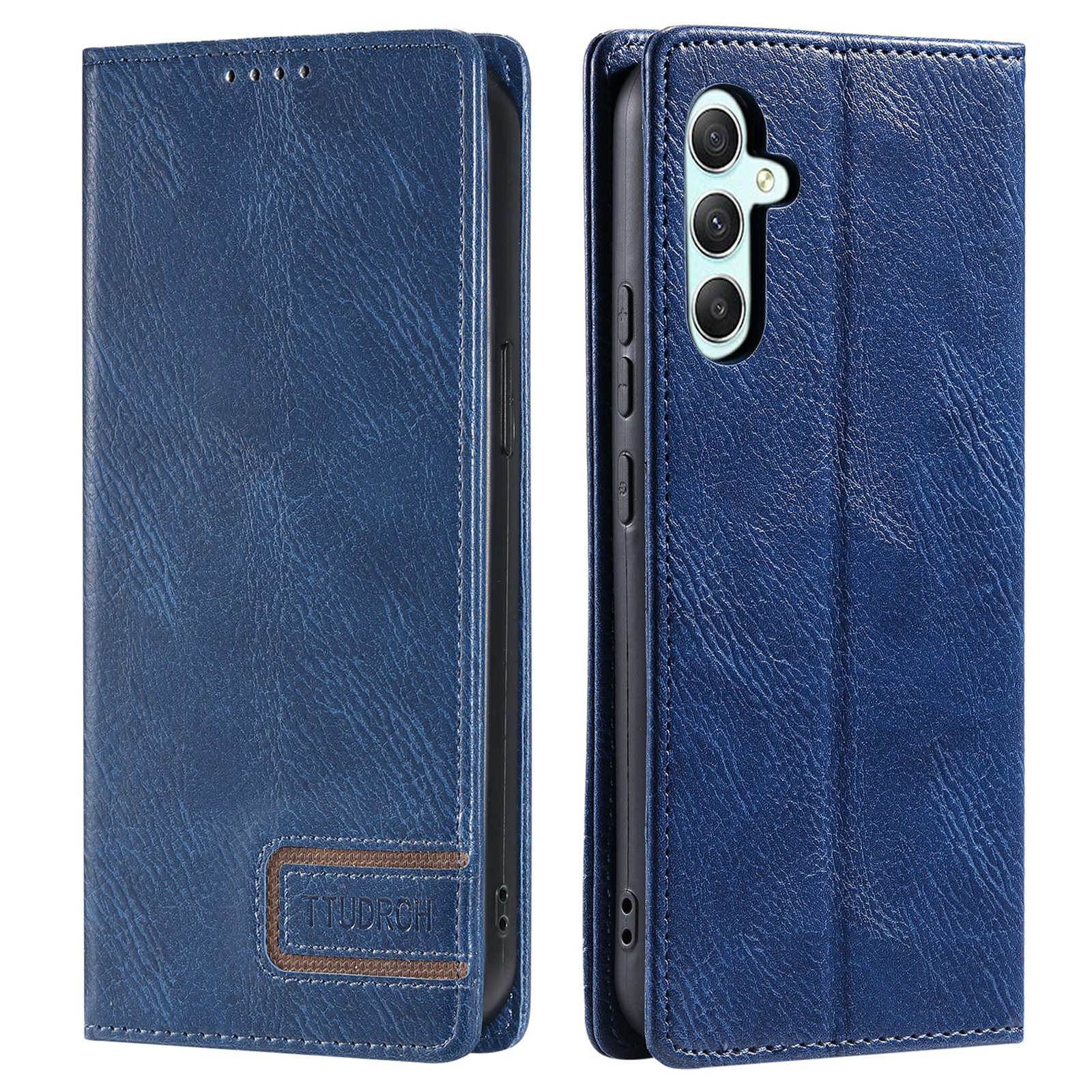 

Ttudrch Style 007 Für Samsung Galaxy A34 5G Wallet Phone Hülle RFID Blocking Lederständer Cover - Blau, Galaxy A34 5G