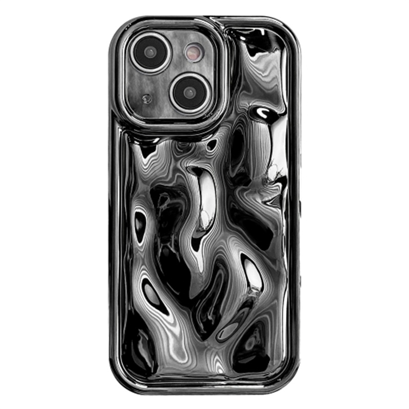 

Schockdes Telefongehäuse Für Iphone 14 Meteoritstextur Elektroplieren Weiche TPU -abdeckung - Schwarz, iPhone 14