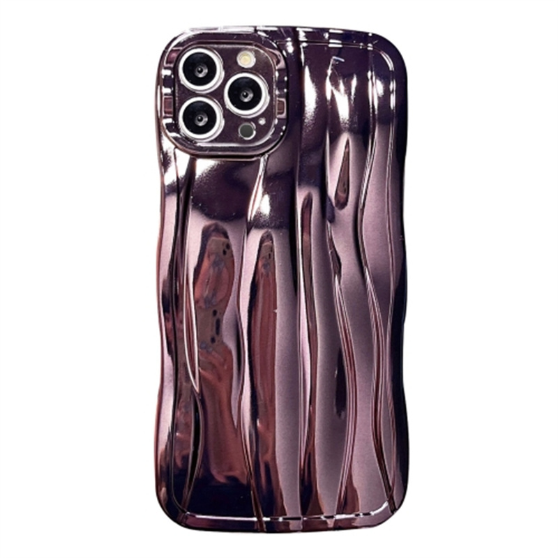 

Mobilfunkkoffer Für Iphone 14 Pro Elektroplatte Wellentextur Weiche TPU -abdeckung - Lila, iPhone 14 Pro