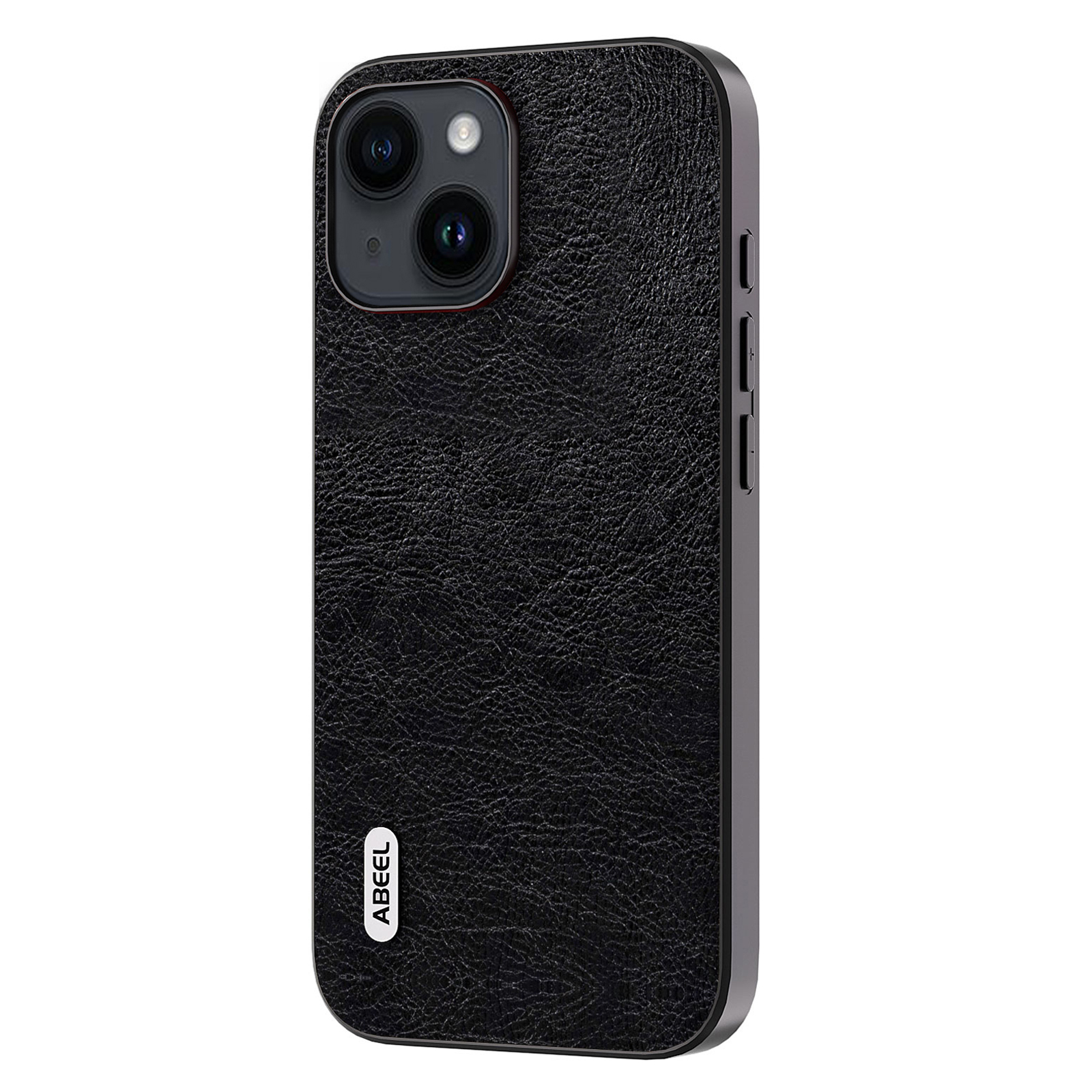 

Abeel Für Iphone 15 PU Lederbeschichtete PC+TPU -deckung Retro Litchi Texture Phone Hülle - Schwarz, iPhone 15