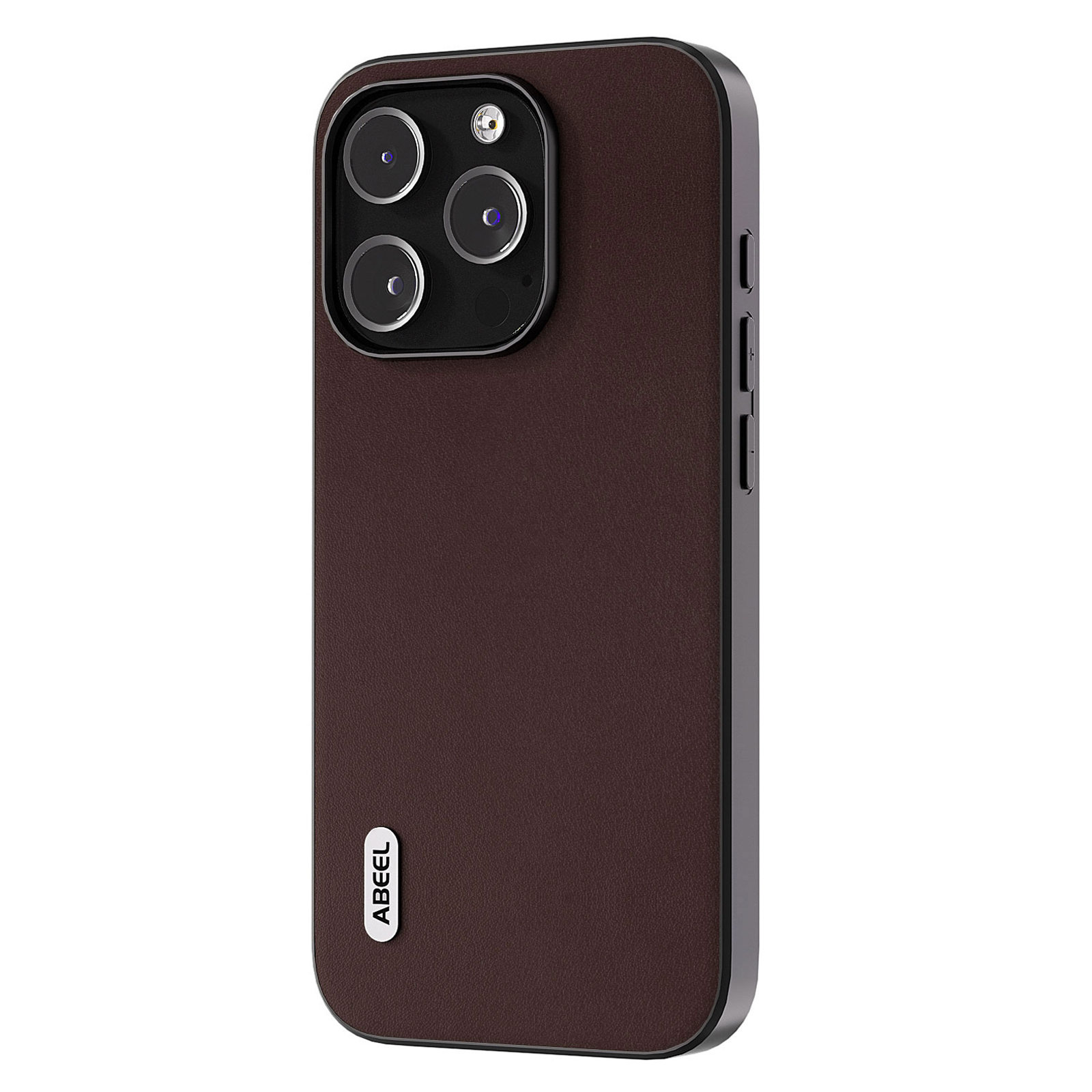 

Abeel Für Iphone 15 Pro Protective Case Echte Kuh -leder -pc+tpu Nappa Texture Telefonabdeckung - Kaffee, iPhone 15 Pro