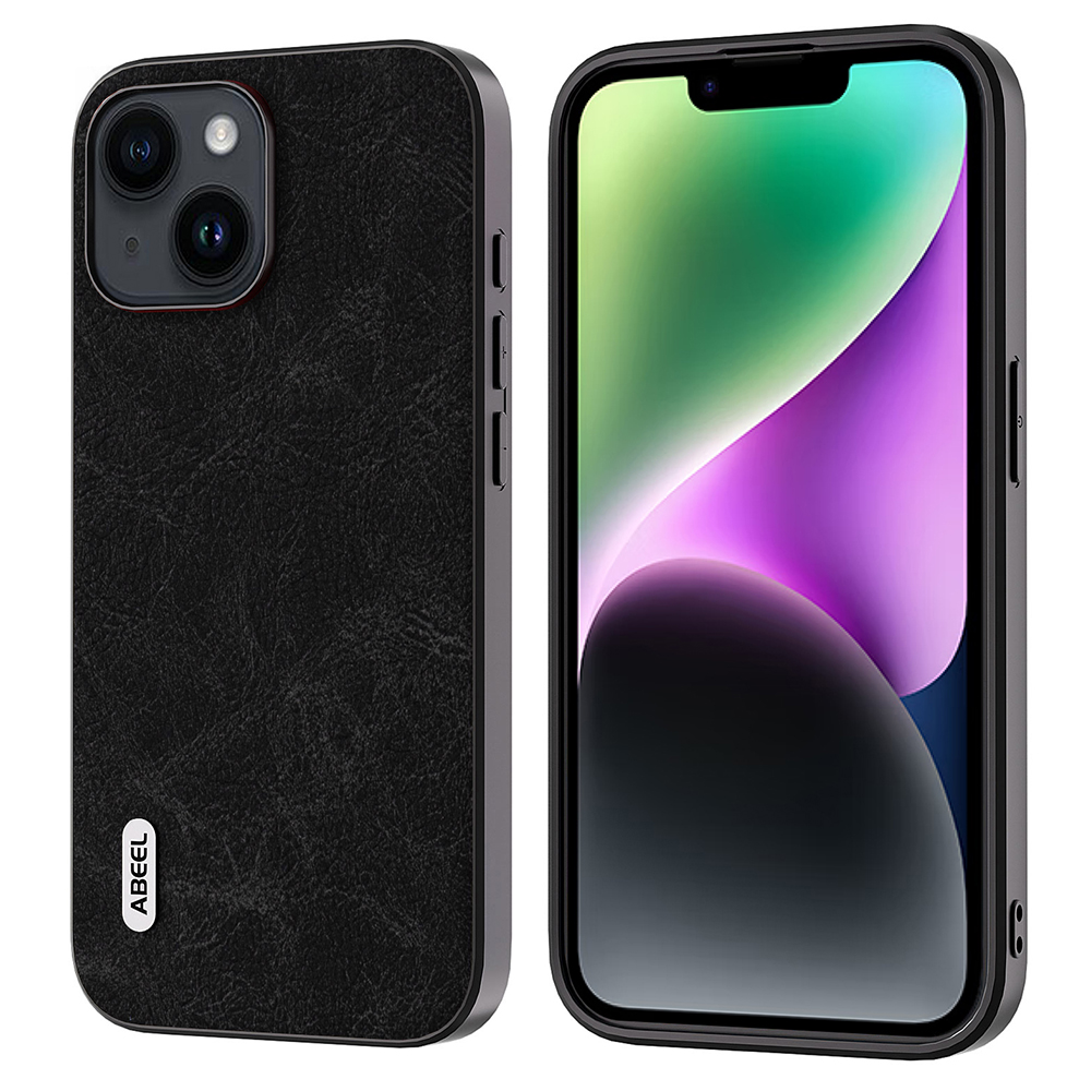 

Abeel Für Iphone 14 Plus Litchi Texture Phone Cover PU Leder+pc+tpu Mobile Hülle - Verträumtes Schwarz, iPhone 14 Plus