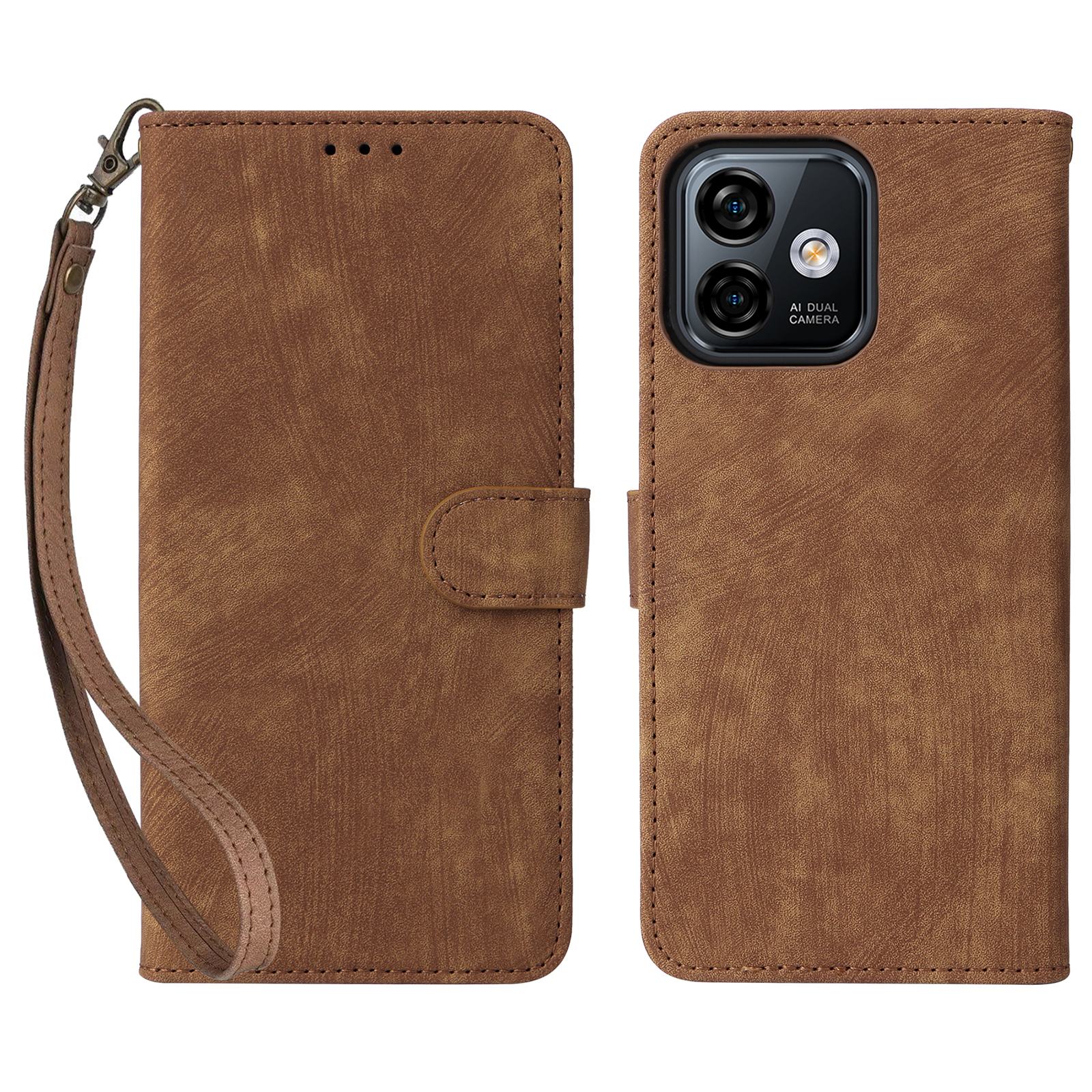 

Für Ulefone Note 16 Pro RFID Blocking Phone Deckhilfe Brieftasche Shell Ledertasche - Braun, Ulefone Note 16 Pro