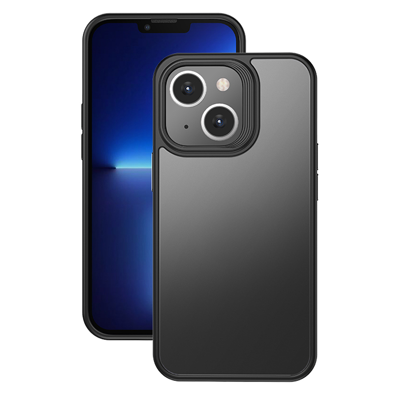 

Für Iphone 13 Transucent Matte Case PC+TPU Drop Protection Phone Deckung - Schwarz, iPhone 13