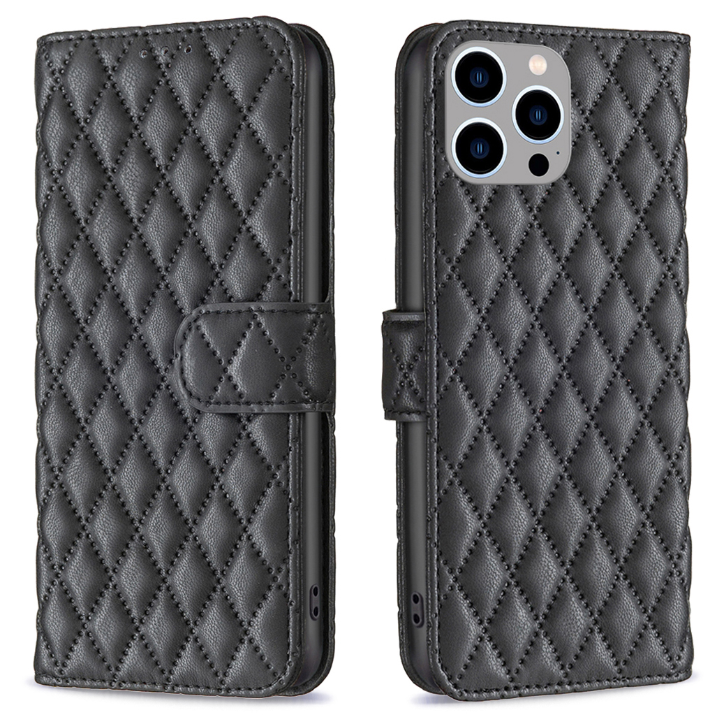 

Binfen Color BF Style-14 Für Iphone 15 Pro Printed Stand Phone Wallet Shell Leder Hülle Smartphone-abdeckung - Schwarz, iPhone 15 Pro