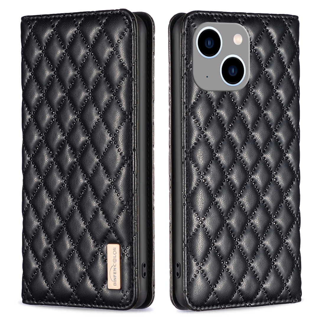 

Binfen Color BF Style-16 Für Iphone 15 Plus Kartenhalter Telefon Hülle Drop-proof PU Lederstand Shell - Schwarz, iPhone 15 Plus