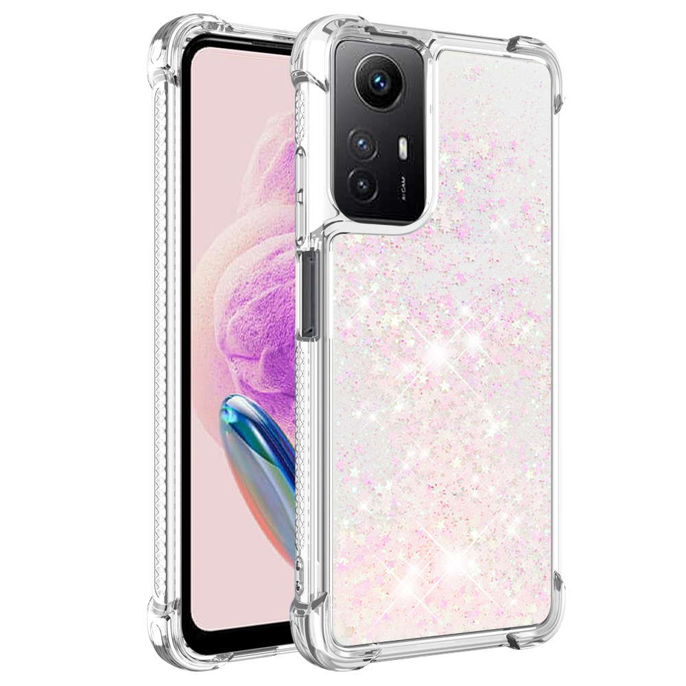 

YB Quicksand Series-1 Flüssigkoffer Für Xiaomi Redmi Note 12s 4g / Anmerkung 11s 4g / Hinweis 11 4G (qualcomm), TPU -schockdelefonabdeckung - Rosa / Pentagramme, Xiaomi Redmi Note 12S 4G