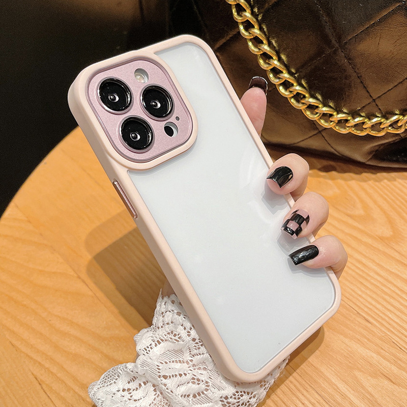 

BulkSourcing Für Iphone 14 Pro Max Hülle Soft TPU Hartes PC -telefonabdeckung Mit Metalllinsenrahmen (MOQ: 50) - Rosa, iPhone 14 Pro Max