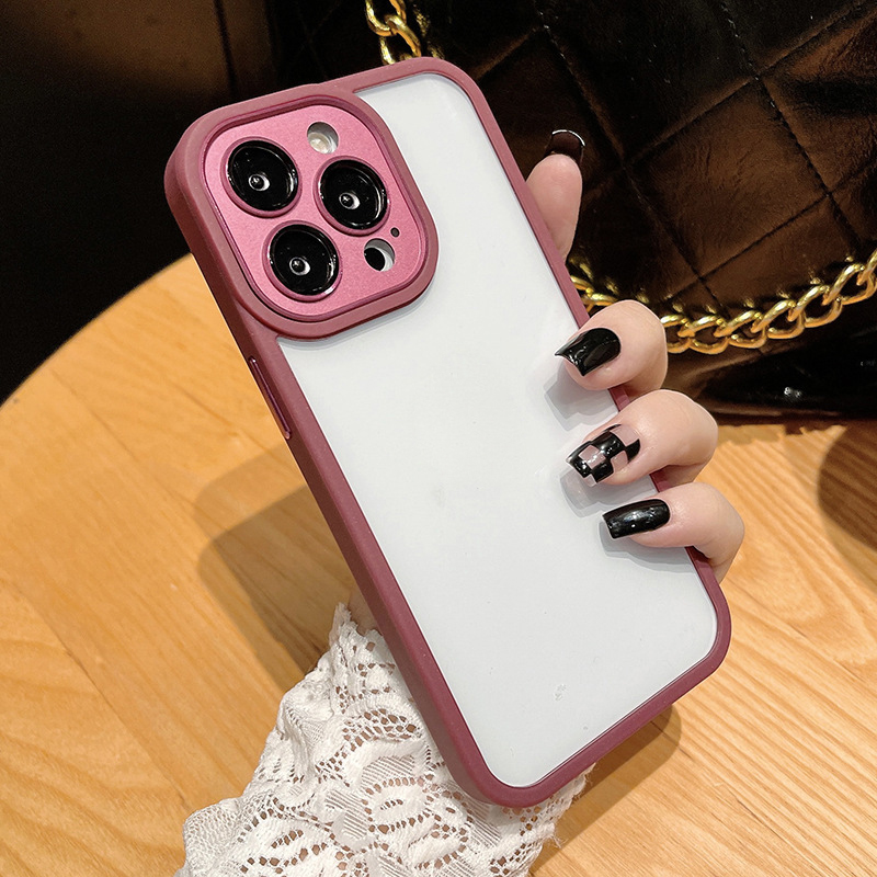 

BulkSourcing Für Iphone 14 Pro Max Hülle Soft TPU Hartes PC -telefonabdeckung Mit Metalllinsenrahmen (MOQ: 50) - Pflaume, iPhone 14 Pro Max