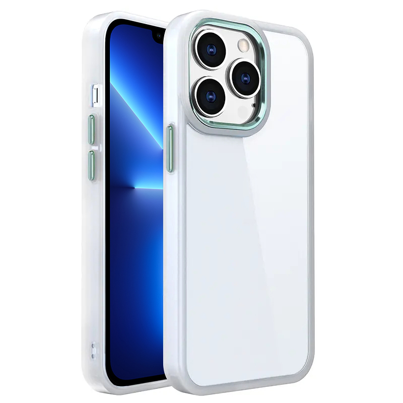 

BulkSourcing Für Iphone 13 Pro Max Max Rack Matte Weisse Rede TPU+PC -telefonhülle Mit Metalllinsenrahmen - Matcha Green, iPhone 13 Pro Max