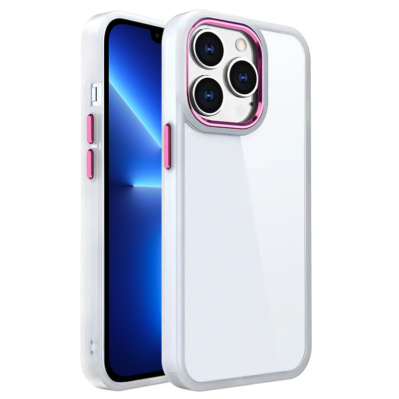 

BulkSourcing Für Iphone 13 Pro Max Max Rack Matte Weisse Rede TPU+PC -telefonhülle Mit Metalllinsenrahmen - Kirschrot, iPhone 13 Pro Max