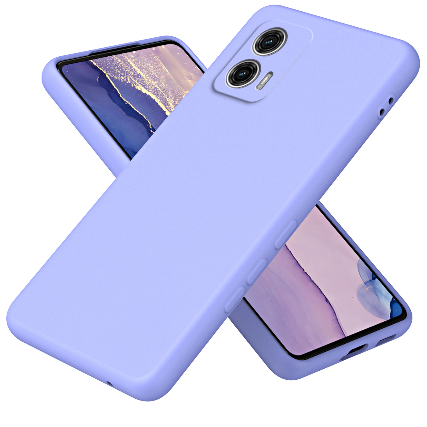 

Für Motorola Moto G73 5G Faserfabrik + TPU -telefonhülle 2,2 mm Schockdes Schutzabdeckung - Lila, Motorola Moto G73 5G