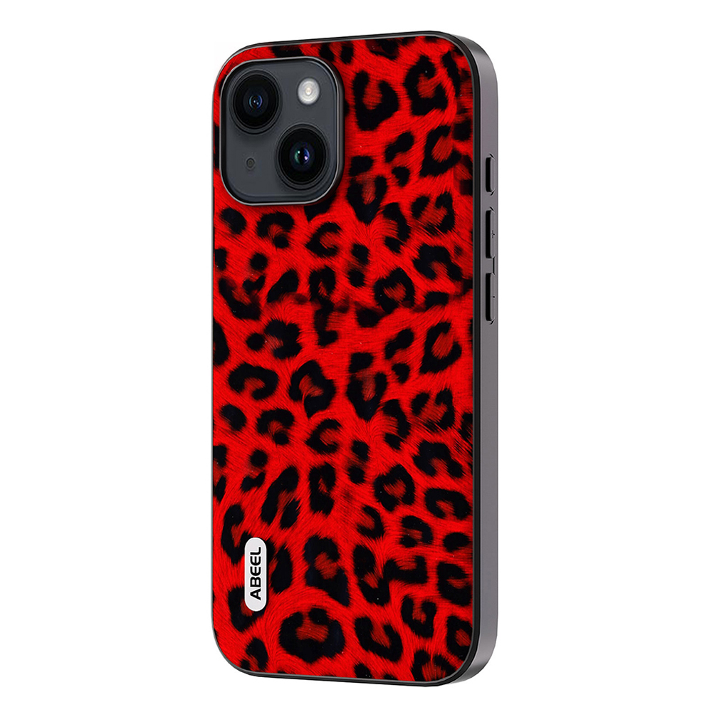 

Abeel Für Iphone 15 Plus Telefonhülle Leopard Textur PU Leder + TPU + PC -schutzschutzabdeckung - Rot, iPhone 15 Plus