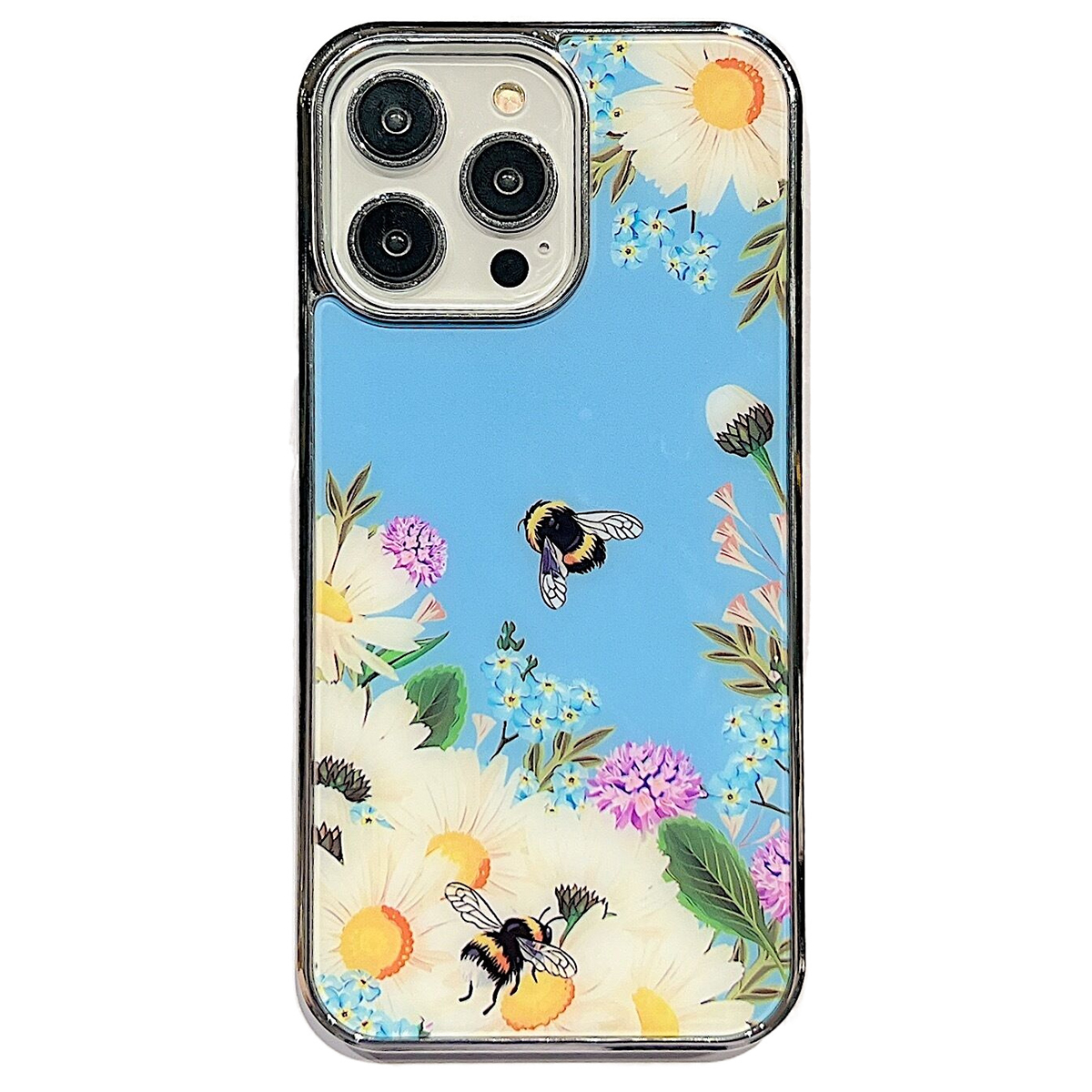 

Für Das Iphone 13 Pro Max. 6,7 Zoll Blumenmuster IMD -abdeckung Elektroplating Edge PC+TPU -telefonhülle - Stil F, iPhone 13 Pro Max